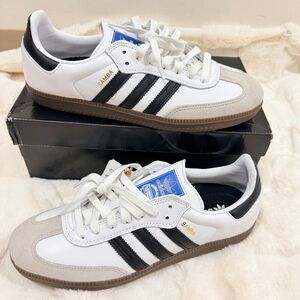 Adidas Samba Classic White and Black Men's Shoes